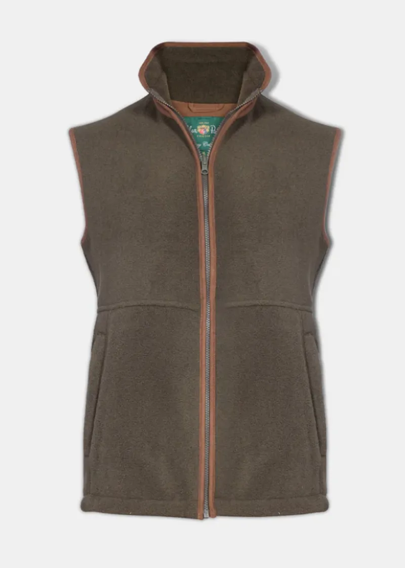 Alain Paine Aylsham Fleece Gilet Green